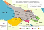 Democratic Republic of Georgia. Borders Recognized by League of Nations ...