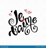Je T`aime I Love You in French Lettering Stock Vector - Illustration of ...