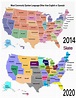 Third most spoken language in the USA by state (2014 compared to 2020 ...