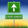 Free Stock Photo of Look Ahead Sign Shows Arrows Aspire And Pointing ...
