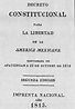 22 Octubre 1814 se promulga la Constitución de Apatzingan en México ...