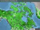 Canada Relative Humidity Weather Map | WeatherCentral