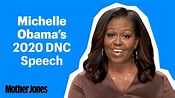 Michelle Obama's Speech at the 2020 Democratic National Convention - YouTube