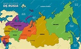 Mapa politico de rusia | Vector Premium