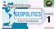 Introduction to Geopolitics: Definition and Models of Analysis ...