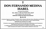 Fernando Medina Isabel - Esquelas ABC
