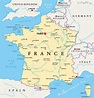 Paris politische Landkarte - Karte von Paris politisch (Île-de-France - Frankreich)