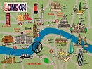 Mapa Ilustrado Londres | Ilustração, Londres, Ilustrações