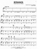 Bonanza Sheet Music | Al Caiola | Piano, Vocal & Guitar Chords (Right ...