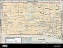 Mapa político de Dakota del Sur Fotografía de stock - Alamy