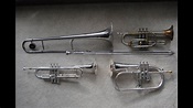 Comparison: Flugelhorn, Cornet, Trumpet and Trombone - YouTube