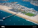 NEWPORT PIER (aerial view). Balboa Peninsula, Newport Beach, Orange ...