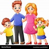 Happy family cartoon Royalty Free Vector Image
