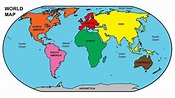 World Map Continents Printable