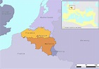 The geographical location of Flanders, Belgium in NW-Europa and the ...