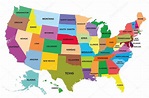Map of the United States of America Stock Vector Image by ©Comauthor ...