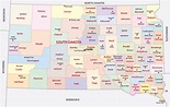 South Dakota Counties Map | Mappr