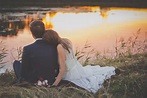 Free picture: wedding, bride, groom, sunset, love, marriage