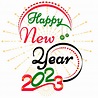 歡迎新年快樂 2023 標誌排版設計, 2023, 新年快樂, 迎接新的一年向量圖案素材免費下載，PNG，EPS和AI素材下載 - Pngtree