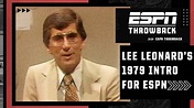 Lee Leonard introduces fans to ESPN for the first time on Sept. 7, 1979 ...