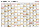Kalender 2024 Österreich zum Ausdrucken als PDF