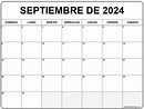 septiembre de 2024 calendario gratis | Calendario septiembre