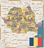 Rumania Mapa Politico
