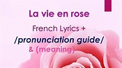 [Easy Lyrics] La vie en rose (Edith Piaf) - YouTube