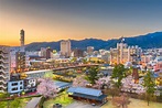 Kofu, Japan City Skyline With Mt. Fuji Stock Photo - Image of sakura ...