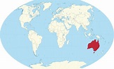 Australia world map - Australia on the world map (Australia and New ...