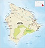 Mapa De Estradas Da Ilha Grande, Havaí Ilustração Stock - Ilustração de ...