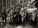 István Tisza on the Italian front 1917 or 1918. He was Prime Minister ...