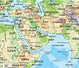 Physical Map of Middle East - Ezilon Maps