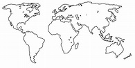 Free Printable Blank Outline Map of World [PNG & PDF]