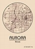 Karte / Map ~ Aurora, Illinois - Vereinigte Staaten von Amerika ...