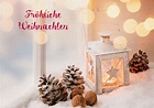 Weihnachtskarte Fröhliche Weihnachten (6 Stück) Grußkarte mit Kuvert ...