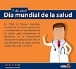 7 de abril Día mundial de la salud. | Dia de la salud, Organizacion ...