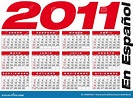 Calendario 2011, En Español Ilustración del Vector - Ilustración de ...