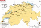 4 Free Printable Map of Switzerland with Cities PDF Download | World ...