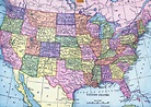 Road map of the united states with