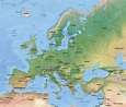 Vector Map Europe continent shaded relief | One Stop Map