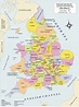 Mapa Politico De Inglaterra Con Regiones Y Sus Capitales Stock De Images