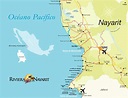 Map / Mapa | Riviera nayarit, Tepic nayarit, Viajes en mexico