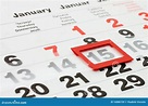 Page of Calendar Showing Date of Today Stock Image - Image of close ...