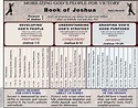 Chart Summary Outline of Joshua in pdf file | Joshua bible, Bible ...