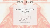 Albert I, Duke of Saxony Biography | Pantheon