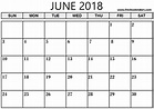 June 2018 Calendar USA Printable Template with Holidays Word Excel
