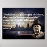 Winston Churchill Quote On Socialism Poster | Zazzle.com