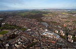 Wigan town centre from the air | aerial photographs of Great Britain by ...