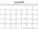 June 2018 Printable Blank Calendar - Printable Blank Calendar.org